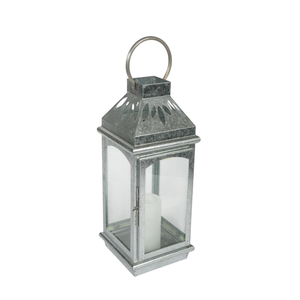 Lanterne en métal gris de qualité supérieure, porte-bougie décoratif en fer avec poignée, lanterne pour la décoration de la maison et des événements à bon prix - Product Image 2