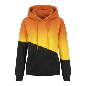 Sweat-shirts à capuche pour femmes tendance, couleur contrastée, streetwear, épaules tombantes, design personnalisé, prix de gros en vrac, sweat-shirts à capuche - Product Image 4