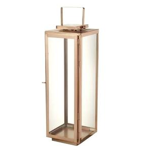 Soporte de vela de hierro rectangular de nuevo diseño, linterna chapada en oro de Metal blanco para decoración del hogar, precio bajo, decoración de la India - Product Image 1