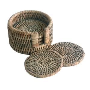 Handmade Bamboo Rattan <b>Placemats</b> and Coasters for Table & Living Room Decor Chic Natural Wicker Mats & Pads - Product Image 1