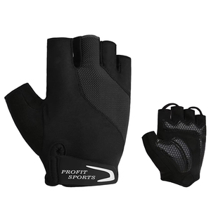 Gants de cyclisme demi-doigts pour la salle de sport, respirants, légers, fermeture à lacets, matériau PU de haute qualité, logo personnalisé OEM/ODM - Product Image 4
