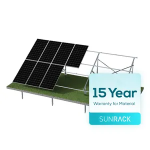 Sunrack panel surya Monocrystalline Ground sekrup tumpukan sistem pemasangan braket