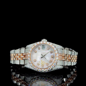 Montre mécanique de luxe pour homme ETA, aspect diamant moissanite, position de la couronne, étanche, acier inoxydable, bracelet 18 cm, cadeau, fête, mode - Product Image 1