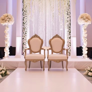 Elegante Matrimonio Recepción Trono Sillas Mejor Diseño Boda Novia y Novio Sillas Set Boda Tronos - Product Image 1