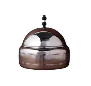 Elegant White & Black Stainless Steel round Casserole Durable Metal Serving for Every Occasion Perfect Complement <b>Glass</b> Material - Product Image 5