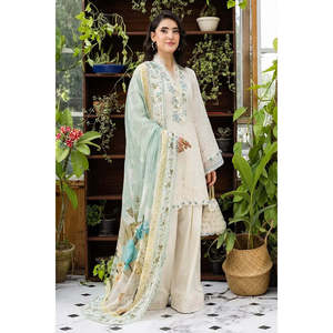 Elaf Premium Chikankari - Ropa Étnica India Bordada en Tela de Algodón - Salwar Kameez Lehenga Modelo EEC-1B PEARLISTA-TC-1616 - Product Image 3