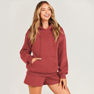 Nouveau à la mode femmes long coton pull mode sweats à capuche personnalisés avant Logo Offre Spéciale en plein air hiver sweats à capuche en gros - Product Image 5