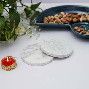 Natural Stone Marble Coaster Set Handmade Luxury Drink Coasters for Table Decor Hotel Restaurant Wholesale - Product Image 4