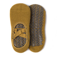 Chaussettes de sport pour femmes en coton doux, respirantes et écologiques, antidérapantes, à sangle croisée, pour yoga, pilates, ballet et entraînement en intérieur