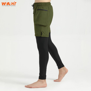 Pantalones cortos informales de nuevo estilo para hombre, cintura elástica, ropa deportiva transpirable de secado rápido con cordón, ropa informal ligera con bolsillos sólidos - Product Image 2