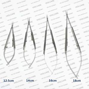 ที่จับเข็มคาสโตรวิเยโฮ สแตนเลส แบบล็อคด้วยมือ ได้รับการรับรองมาตรฐาน CE แบบตรง/โค้ง ใช้ซ้ำได้ สำหรับการผ่าตัดจักษุ - Product Image 5