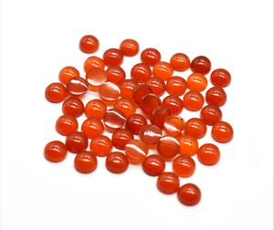 Cabochons ronds en Onyx rouge naturel 6X6X3mm pierre précieuse à facettes lâche calibré lisse pour la fabrication de bijoux - Product Image 6