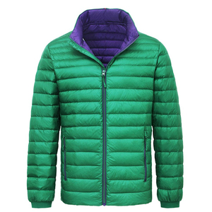 Chaquetas Acolchadas de Alta Calidad para Hombre, Tejido Sólido, para Clima Frío de Invierno, con Cierre de Cremallera, Relleno de Poliéster, Cuello Alto - Product Image 2