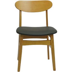 Juego de 2 Sillas de Comedor de Madera Maciza, Asiento Gris Oscuro, Opciones de Madera Clara y Oscura para Salas de Estar, Restaurantes, Uso en Exteriores, Cómodas - Product Image 2