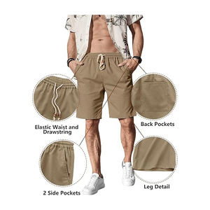 100% polyester 240 GSMshort de plage pour hommes léger personnalisé avec short de plage pour hommes de haute qualité et de qualité supérieure - Product Image 6