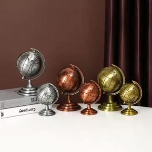 Travel decor metal world globe for <b>shelf</b> display study room library accent piece ideal for office desk or gifting - Product Image 6
