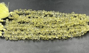 Lemon Quartz Yellow Faceted Drops High Quality for <b>Necklace</b> Making - Product Image 5