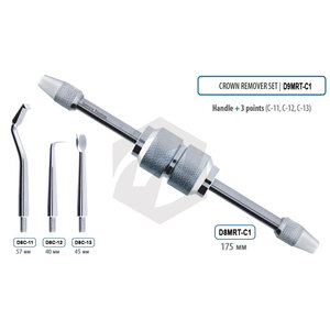 Removedor de Coronas Dental Tipo Morrel, Instrumento Manual de Acero Inoxidable con 3 Puntas Intercambiables para Remover Coronas y Puentes - Product Image 5
