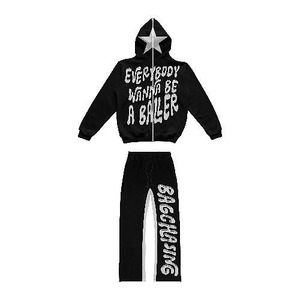 OEM Custom man hight Quality 100% <b>Mens</b> Graphic Zip Up Tracksuit 95% Polyester 5% Spandex 220 to 240 GSM - Product Image 1