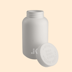 ขวดบรรจุภัณฑ์ HDPE ขวดกลมฝาปิด300มล. ฝาปิดซีอาร์สีขาว M0337โรงงานในเวียดนาม - Product Image 1