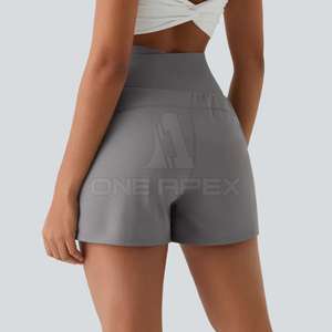 Ropa de moda Pantalones cortos cómodos para mujer a bajo precio Pantalones cortos de mujer de color sólido Pantalones cortos de mujer personalizados - Product Image 2