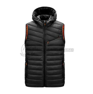 Vestes matelassées sans manches personnalisées, doublure en polaire à capuche, coupe-vent, respirantes, chaudes, fermeture éclair, vente chaude, hiver - Product Image 6