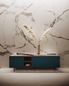 Modern luxury oak wood <b>wall</b> unit TV stand with integrated home office <b>desk</b> and bookshelf - Product Image 6