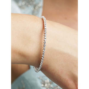 NOVAMART Fine Buy 925 <b>Silver</b> <b>Bangle</b> for Every Moment You!-Elegant White for Zirconia <b>Bracelets</b> <b>Bangles</b> Clara Certified - Product Image 5
