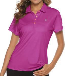 La última camiseta de polo de color personalizado para mujer, camiseta de polo de secado rápido y duradera, transpirable, informal, para exteriores, para mujer - Product Image 5
