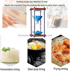 Bán buôn 30 phút cát hẹn giờ màu xanh đồng hồ cát với gỗ đứng rõ ràng đồng hồ cát hẹn giờ cho trang trí nội thất và quà lưu niệm - Product Image 5