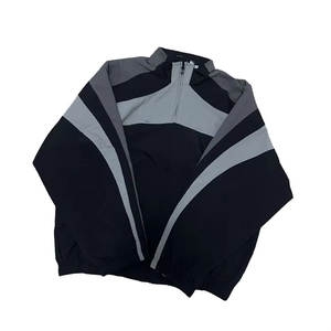 Venta al por mayor chándal de nailon con logotipo personalizado para hombre con cremallera colores de contraste para uso doméstico correr al aire libre venta al por mayor de neopreno para hombre - Product Image 4