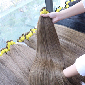 Venta caliente 100 gramos de extensiones de cabello virgen vietnamita a granel Natural recto doble dibujado Color Piano sin enredos trama mejor - Product Image 1