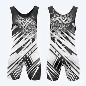 Nouveau maillot de lutte unisexe personnalisé sublimé, coupe ajustée, spandex/nylon 100g, respirant, séchage rapide, logo frontal, uniforme OEM - Product Image 4