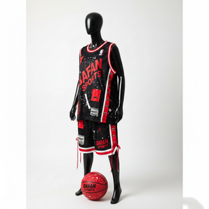 Ensemble short et maillot de basket pour femmes, 180 GSM, maille polyester respirante, design à panneaux latéraux, logo personnalisé, ensembles pour femmes - Product Image 4