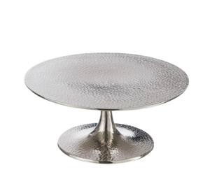 Support à gâteau en métal sur mesure Support à gâteau plaqué aluminium Support en métal de finition moderne de taille moyenne - Product Image 1