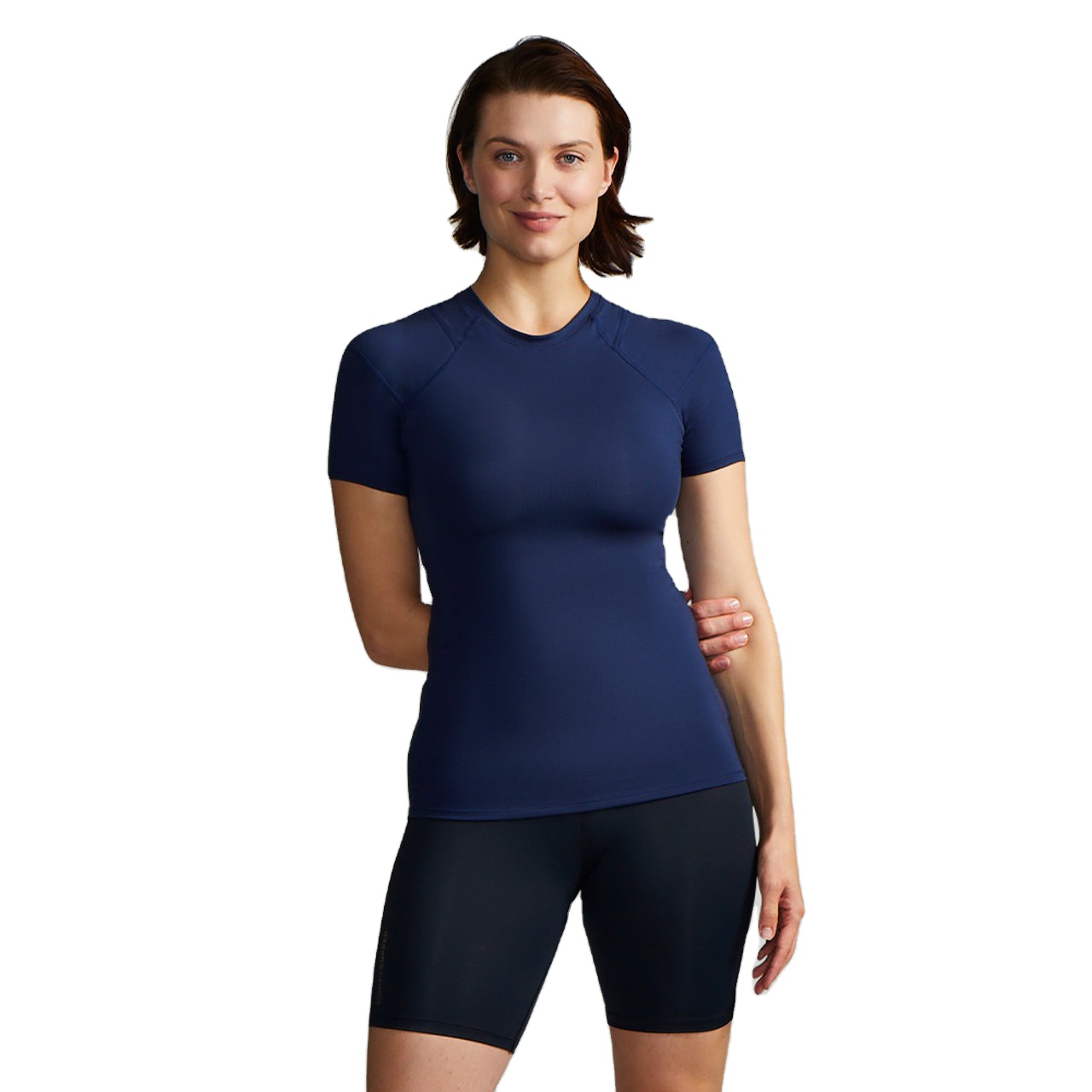 New Custom Women's Gym Compression Short Sleeve Yoga Top Quick Drying Polyester Spandex Summer Print Tee Shirts XL Any Condition