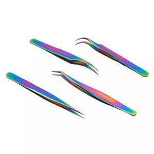 แหนบต่อขนตาแบบโค้ง45 90องศา,อุปกรณ์แต่งหน้าแบบแม่เหล็กไม่ติดฉลากได้ตามต้องการ - Product Image 1