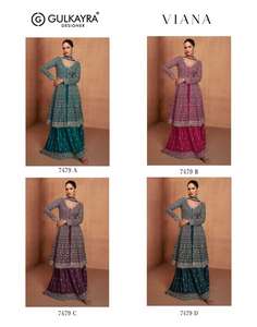 สูทสไตล์ salwar kameez Palazzo มีการปักอย่างหรูหราและลำดับการทำงานที่เหมาะสำหรับงานแต่งงานและงานรื่นเริง - Product Image 5