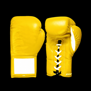 High Quality <b>Yellow</b> Boxing Gloves with Adjustable <b>Lace</b> Best Punching Gloves for Martial Arts Aafza Boxing - Product Image 1