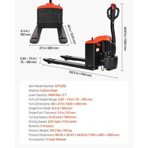 ¡COMPRA AHORA! Transpaleta para Carga Pesada de 4400 lb – Manejo de Almacenes y Distribución de Alta Resistencia – EXPORTACIONES MULTINACIONALES - Product Image 3