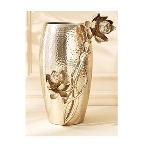 Venta al por mayor de alta calidad de estilo europeo hecho a mano de la boda florero nueva decoración del hogar jarrones de metal de latón - Product Image 2