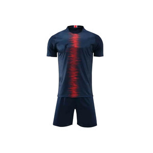 ชุดฟุตบอลชุดเสื้อและกางเกงขาสั้นผ้าโพลีเอสเตอร์100% ออกแบบได้ตามต้องการ - Product Image 2