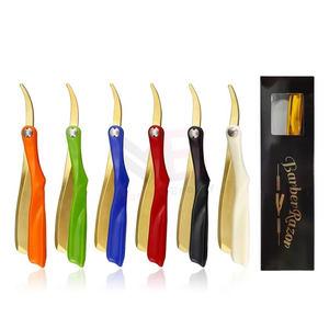 มีดโกนหนวดสแตนเลสคุณภาพสูงแบบตรง สำหรับโกนหนวด โกนขนบริเวณใบหน้า บิกินี่ และใต้วงแขน สำหรับผู้ชาย รุ่นขายดี - Product Image 6