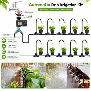 <span class=keywords><strong>Système</strong></span> <span class=keywords><strong>d</strong></span>'irrigation <span class=keywords><strong>automatique</strong></span> de <span class=keywords><strong>jardin</strong></span> avec minuterie, kit de pulvérisation goutte à goutte avec buses de <span class=keywords><strong>jardin</strong></span> de 20/30/40 m pour pelouse, serre, potager surélevé, patio - Product Image 2