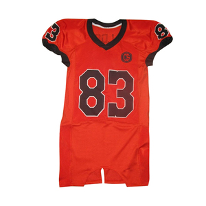 Jersey clásico con cuello en V delantero y trasero cortado, Jersey estampado de sarga, Jersey de fútbol americano personalizado, proveedor de equipo de entrenamiento de fútbol personalizado - Product Image 6