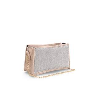 Bolso de noche de resina cuadrado P15354 con decoración de cadena, forro acrílico, detalle de perlas para fiestas, bodas - Product Image 2