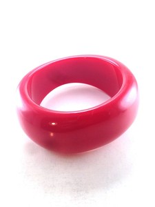 Bracelet jonc rond vintage en résine épaisse multicolore, bijou artistique et élégant pour mariage ou collection - Product Image 5