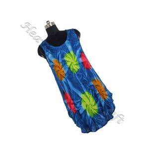 Fashion Sleeveless Hollow Out Tie Dye Causal Club Dress Girls Maxi Dress Women's <b>Umbrella</b> Dress Tie Dye Colorful Design Rayon - Product Image 5
