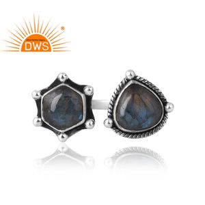 Tendance vente 925 argent Sterling naturel Labradorite pierre précieuse bague bijoux personnalisés pour les femmes cadeau pour elle - Product Image 3