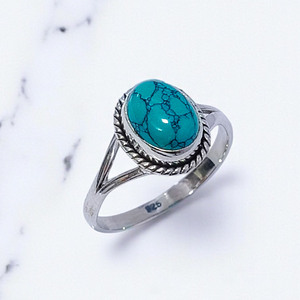 <b>Turquoise</b> Gemstone 925 Sterling Silver <b>Ring</b> Fine Handmade Jewelry Bulk Wholesale Gift For Women - Product Image 2